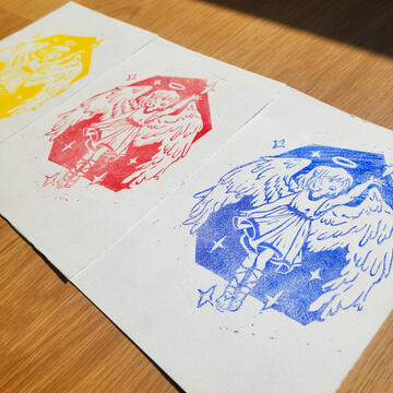 Linogravures ange Linogravures ange