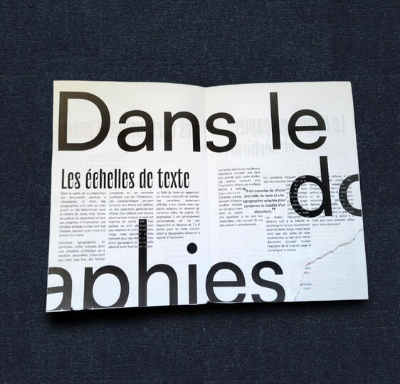 Pages intérieures - Les échelles de texte