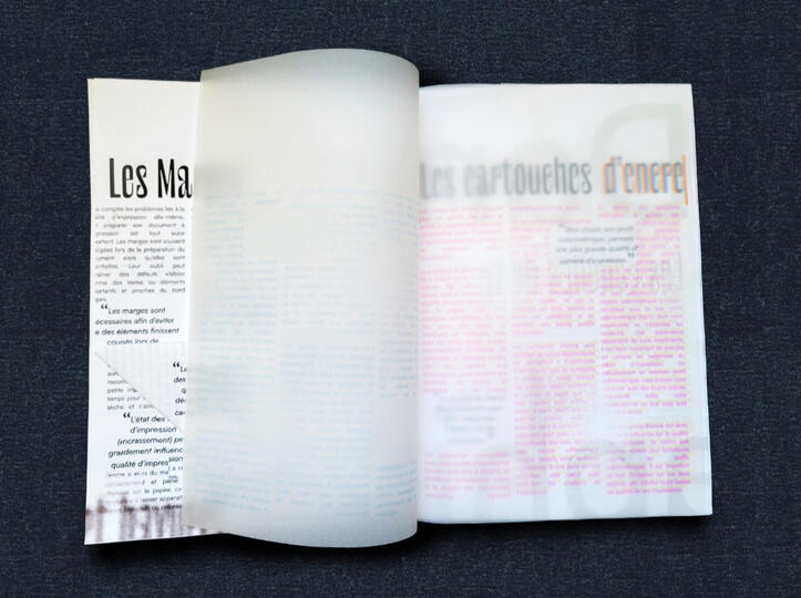 Pages intérieures - Les marges &amp; les cartouches d'encre